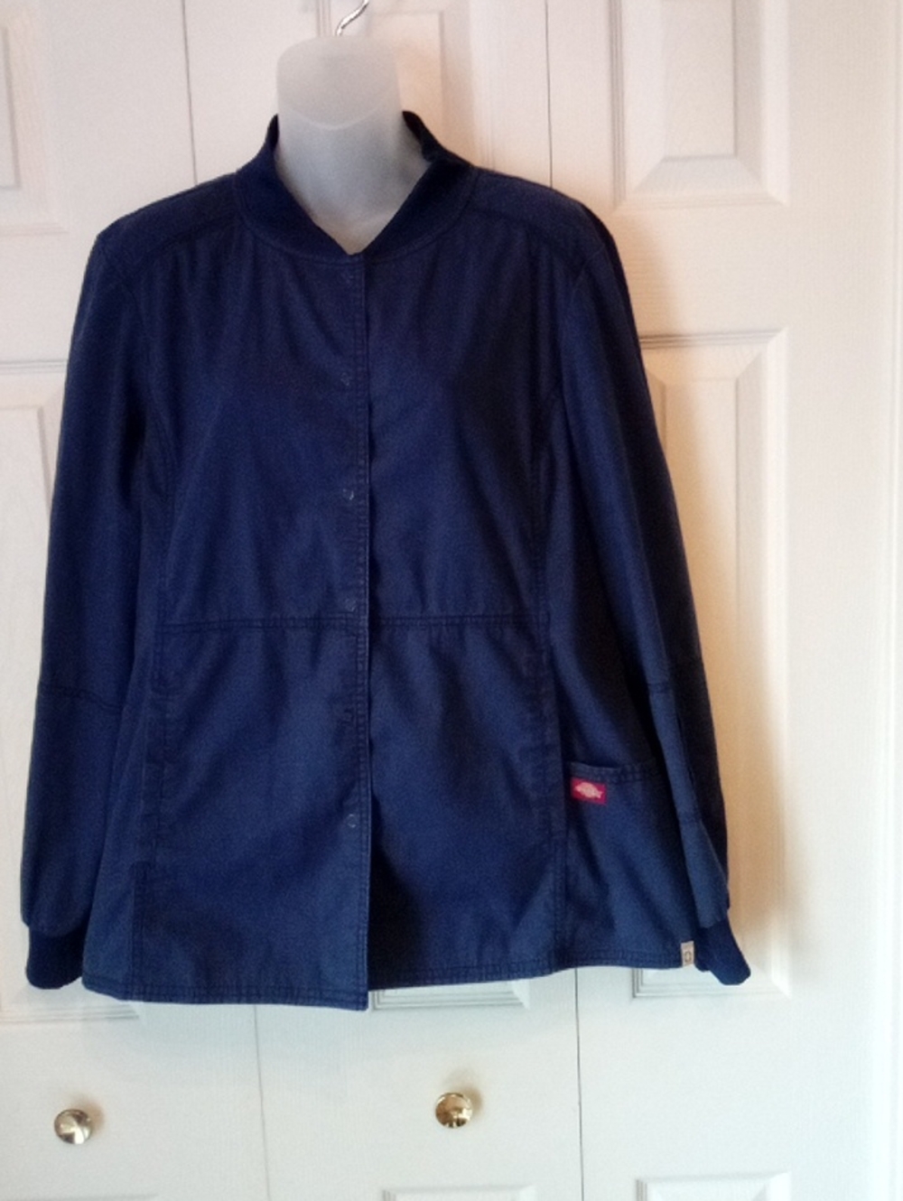 Dickies Navy Utility Scrub Jacket for Women,